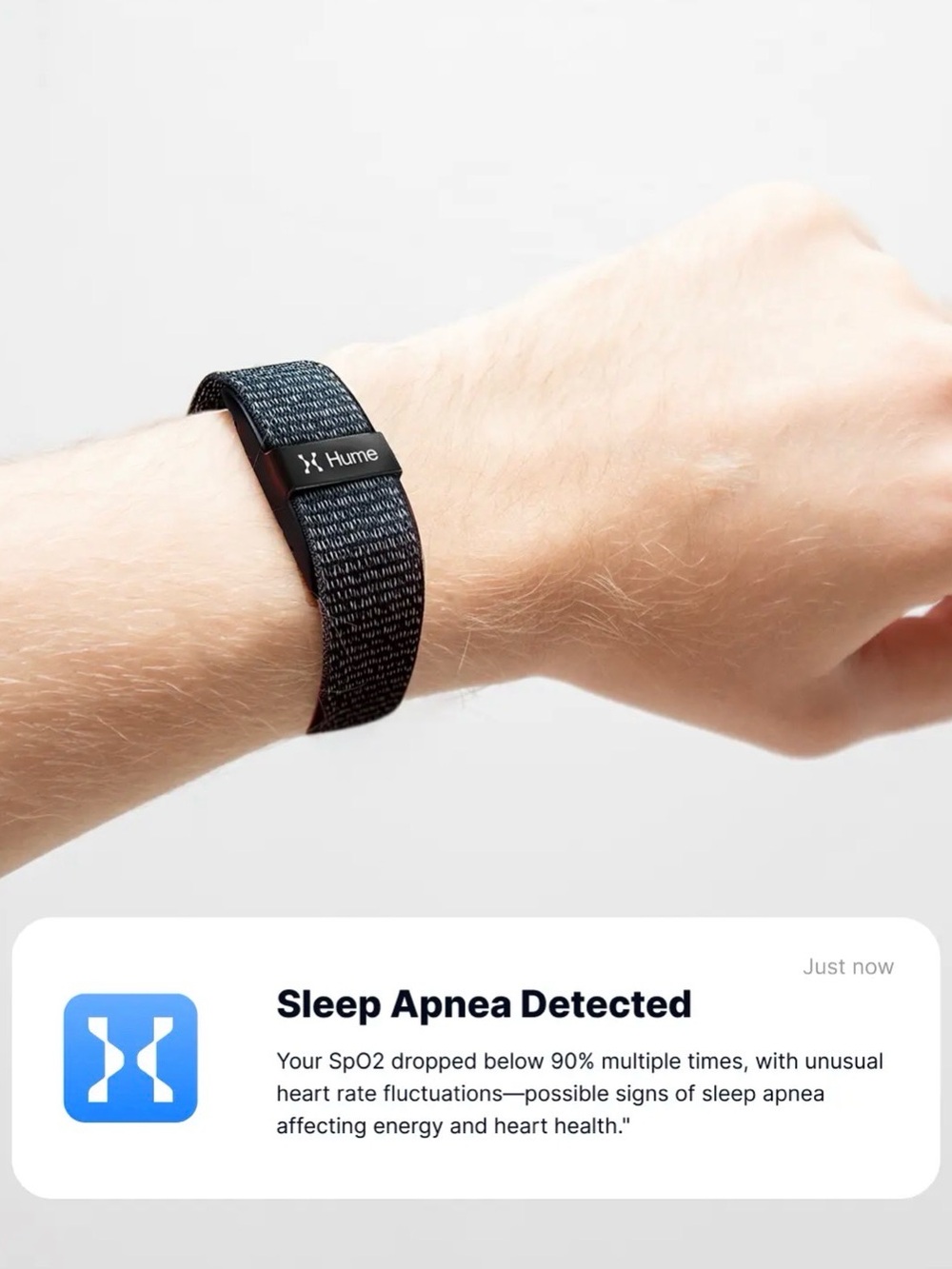 1.0 Hume Sleep & Activity Tracker Wristband - Black